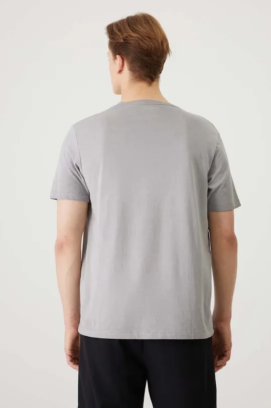 T-shirt bawełniany męski z nadrukiem kolor szary 100 % Bawełna