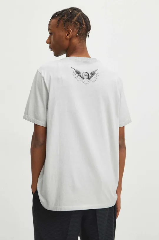 sivá Bavlnené tričko pánske z kolekcie Zverokruh - Panna šedá farba