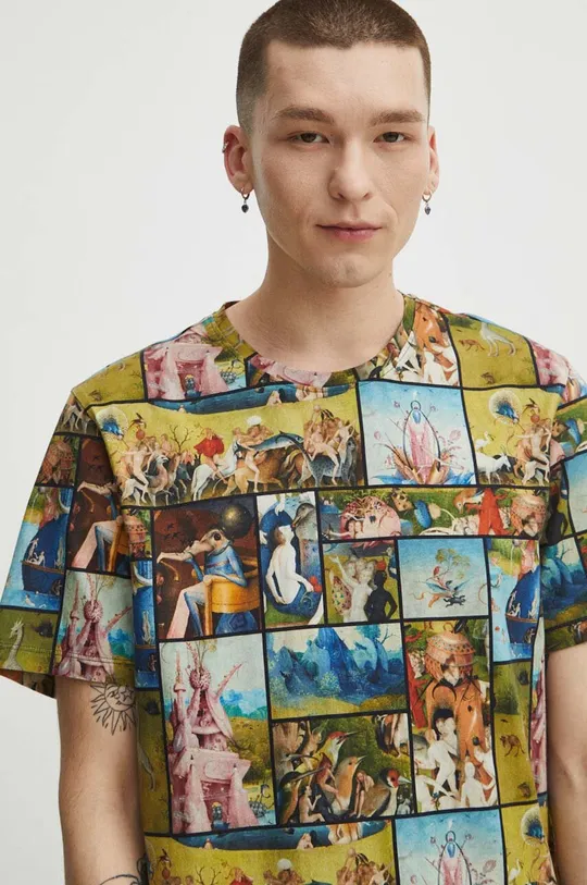 T-shirt bawełniany męski z kolekcji Eviva L'arte kolor multicolor multicolor
