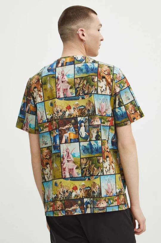 multicolor T-shirt bawełniany męski z kolekcji Eviva L'arte kolor multicolor