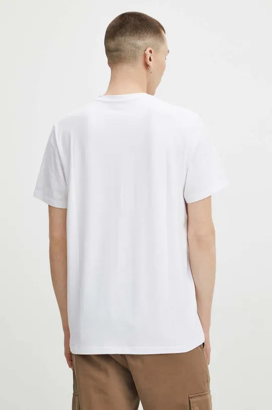 biały T-shirt bawełniany męski z domieszką elastanu z kolekcji Eviva L'arte kolor biały