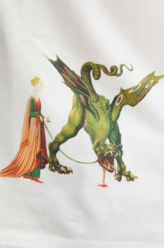 Bavlnené tričko pánske z kolekcie Eviva L'arte béžová farba