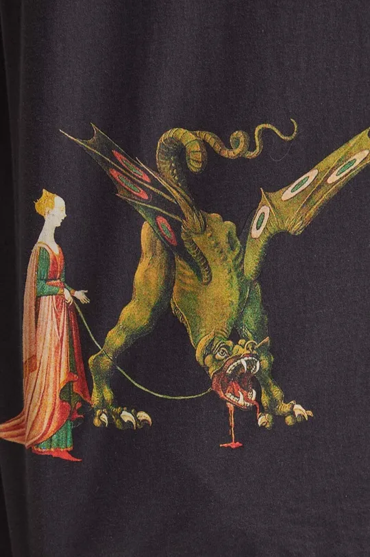 Bavlnené tričko pánske z kolekcie Eviva L'arte šedá farba