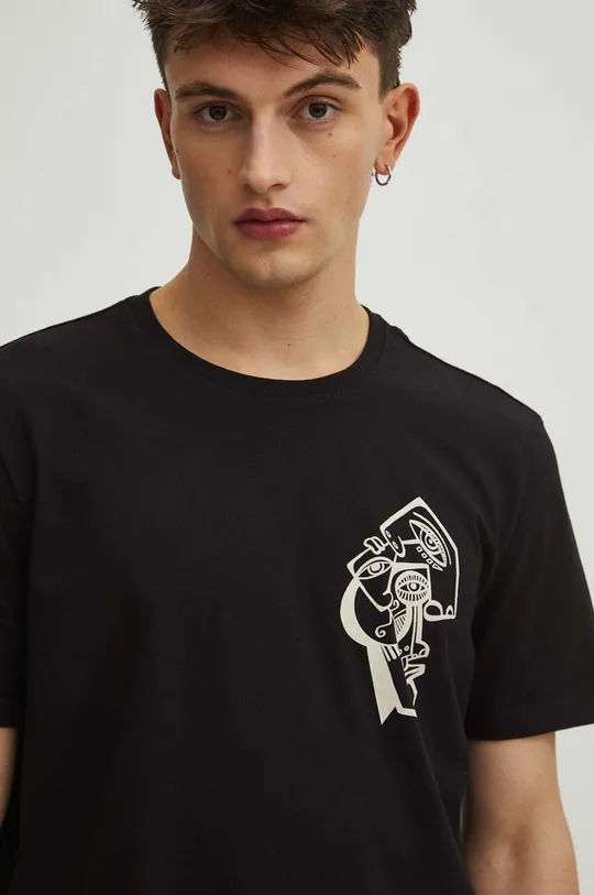 Bavlnené tričko pánske z kolekcie Graphics Series čierna farba <p>100 % Bavlna</p>