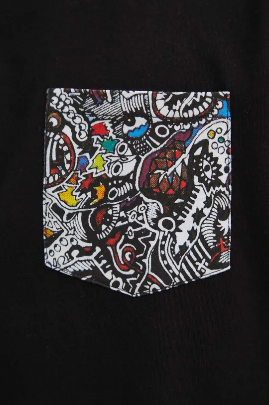 Bavlněné tričko pánské z kolekce Graphics Series černá barva