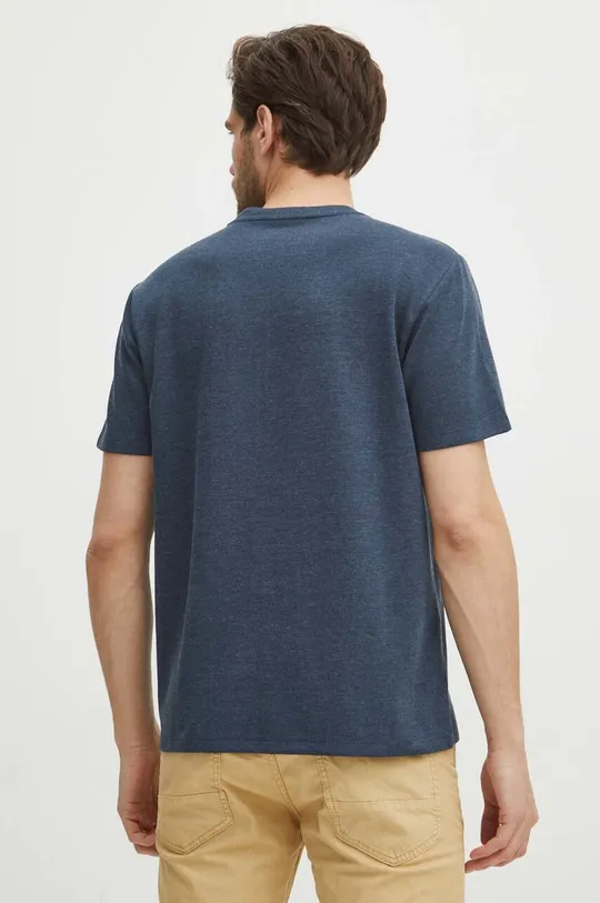 T-shirt bawełniany męski z nadrukiem kolor niebieski <p>80 % Bawełna 20 % Poliester</p>