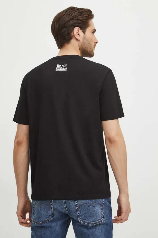 T-shirt bawełniany męski The Godfahter kolor czarny 100 % Bawełna