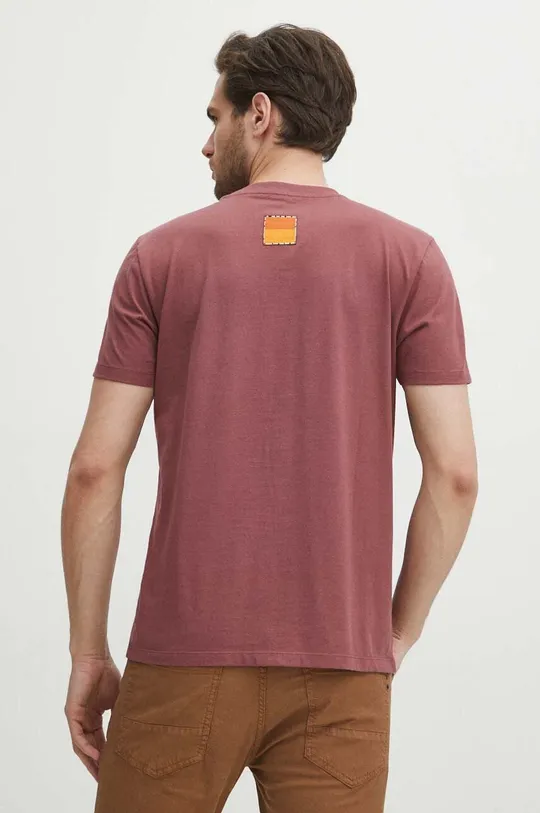 fioletowy T-shirt bawełniany męski z kolekcji Jerzy Nowosielski x Medicine kolor fioletowy
