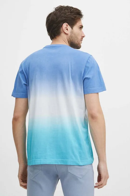 modrá Bavlnené tričko pánske z kolekcie Jerzy Nowosielski x Medicine modrá farba