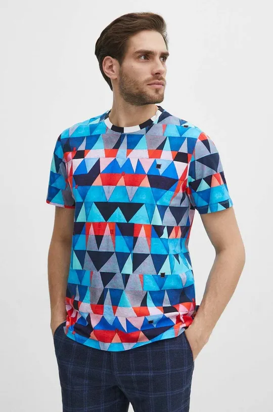 T-shirt bawełniany męski z kolekcji Jerzy Nowosielski x Medicine kolor multicolor multicolor