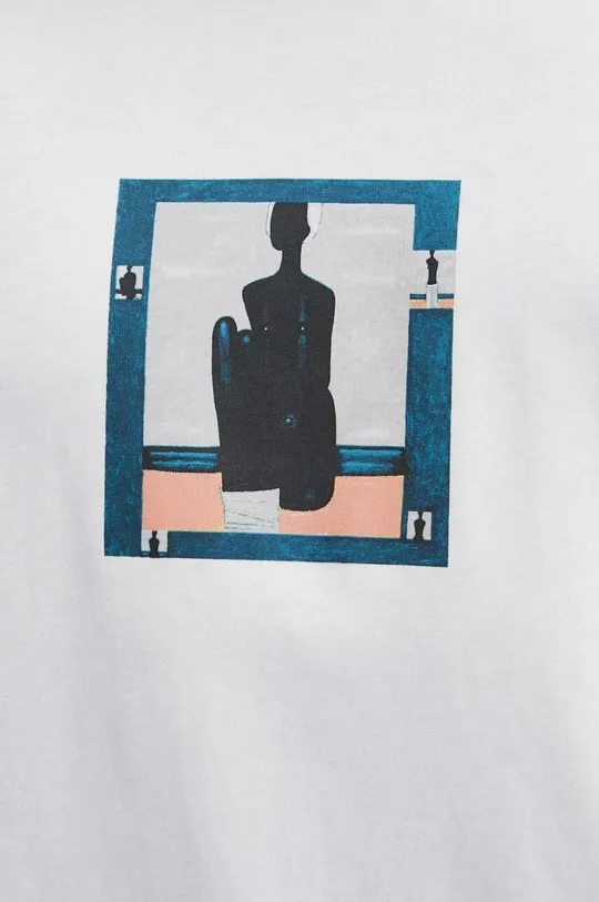 T-shirt bawełniany męski z kolekcji Jerzy Nowosielski x Medicine kolor biały
