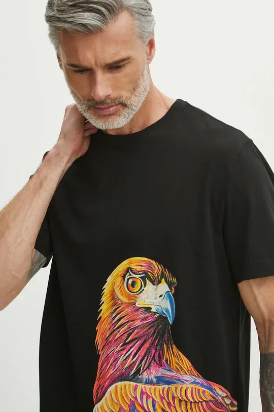 T-shirt bawełniany męski z kolekcji Jane Tattersfield x Medicine kolor czarny