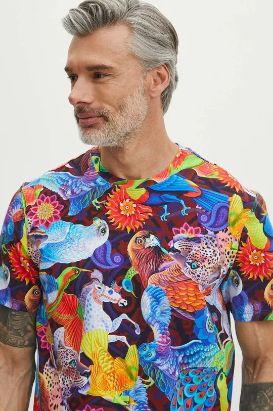 Bavlněné tričko pánské s příměsí elastanu z kolekce Jane Tattersfield x Medicine více barev vícebarevná