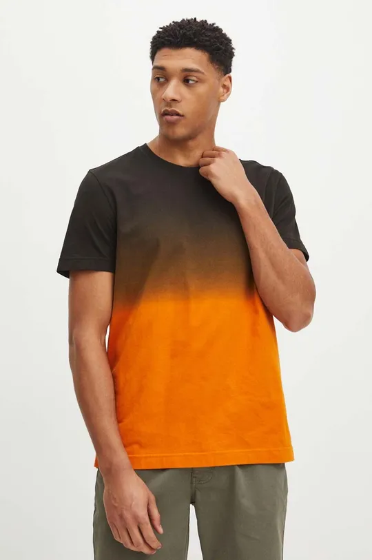 T-shirt bawełniany męski z nadrukiem kolor multicolor 100 % Bawełna