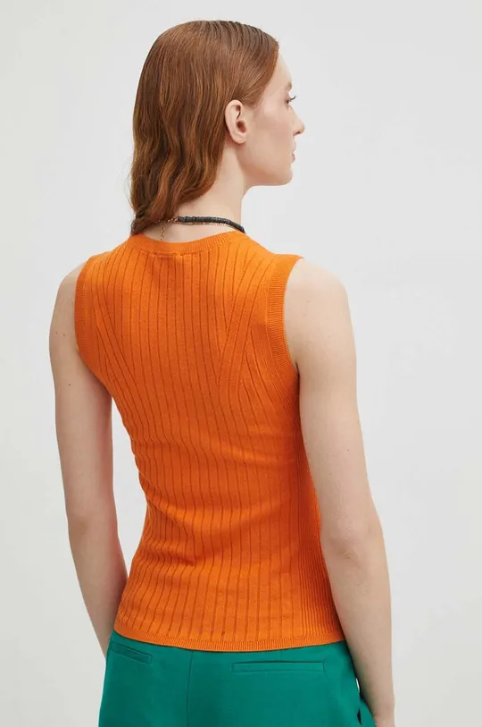 Top damski sweterkowy kolor pomarańczowy 80 % Wiskoza, 20 % Poliamid