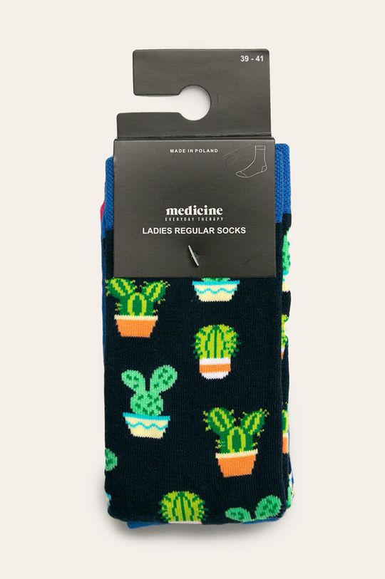 Skarpetki damskie w kaktusy (2-pack) multicolor
