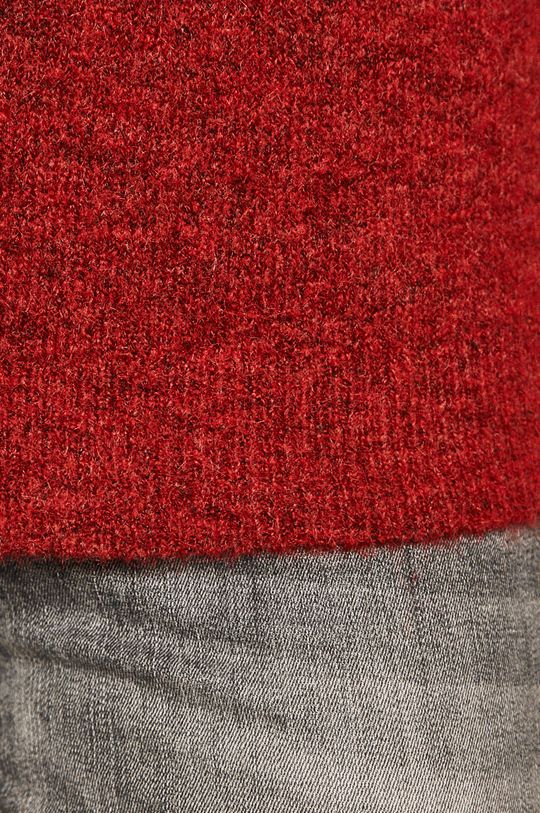 Sweter damski z półgolfem czerwony Damski
