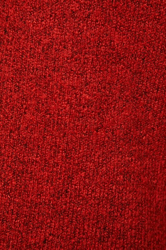 Sweter damski z okrągłym dekoltem czerwony Damski