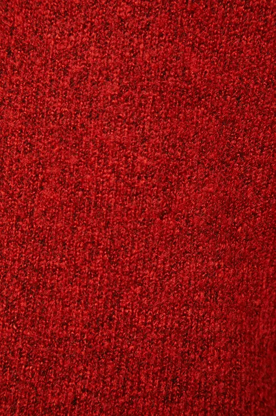 Sweter damski z okrągłym dekoltem czerwony Damski