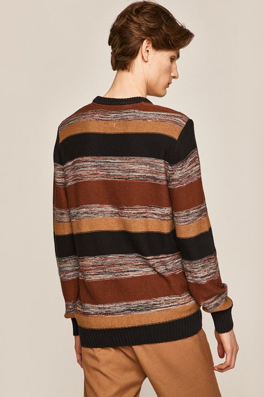 Sweter męski z warkoczowym splotem  55 % Akryl, 45 % Bawełna