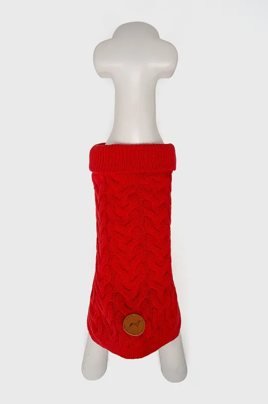 Sweter dla pupila czerwony  40 % Akryl, 60 % Bawełna
