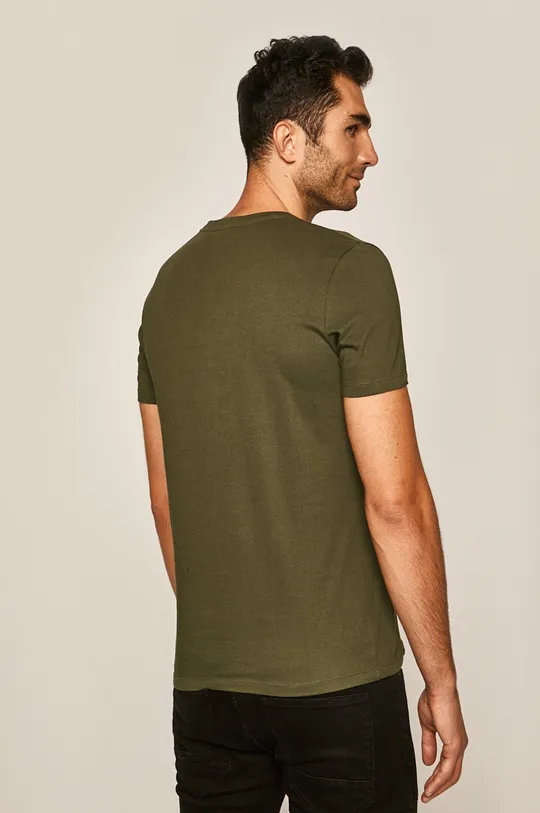 T-shirt męski z nadrukiem zielony  100 % Bawełna