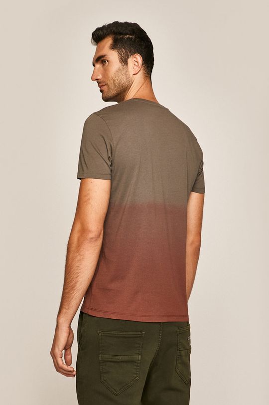 T-shirt męski z nadrukiem brązowy  100 % Bawełna