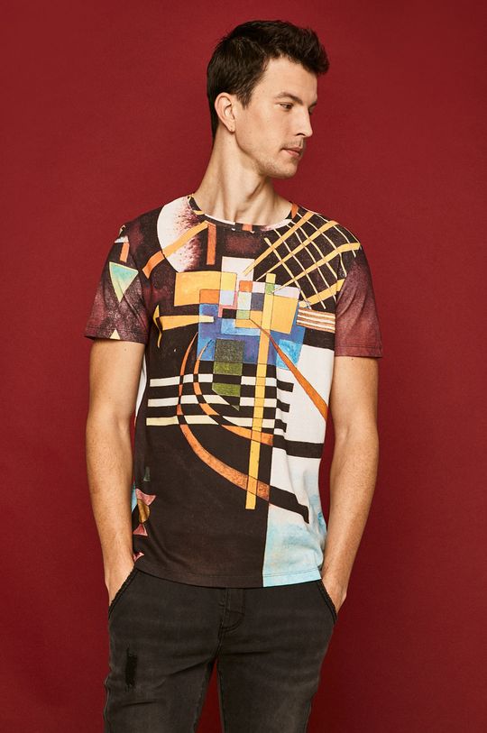 multicolor T-shirt męski by Wassily Kandinsky wzorzysty Męski