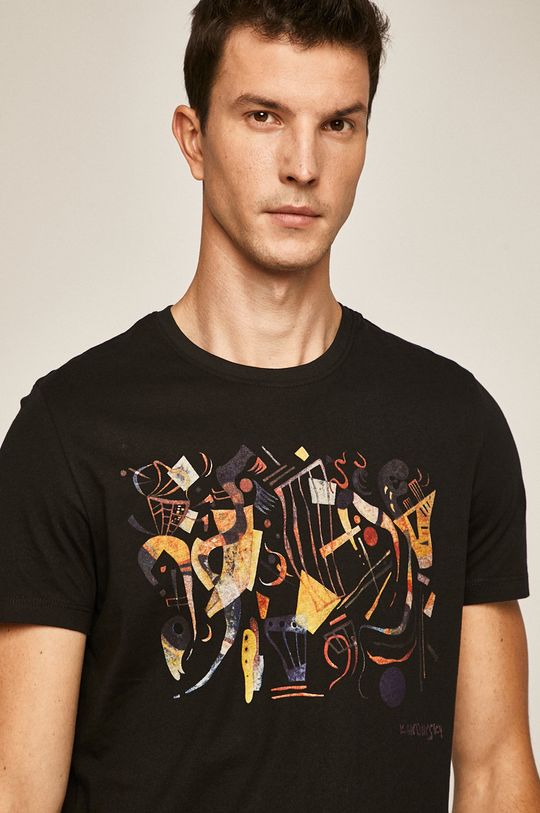 czarny T-shirt męski by Wassily Kandinsky czarny