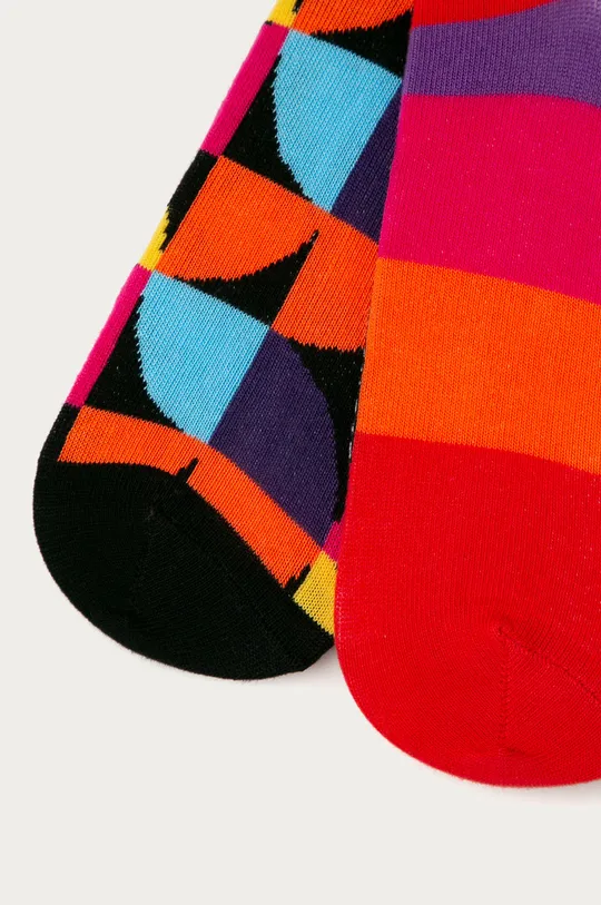 Skarpetki damskie w geometryczne wzory (2-pack) multicolor