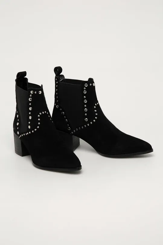Medicine - Kožené topánky Chelsea Black Art čierna