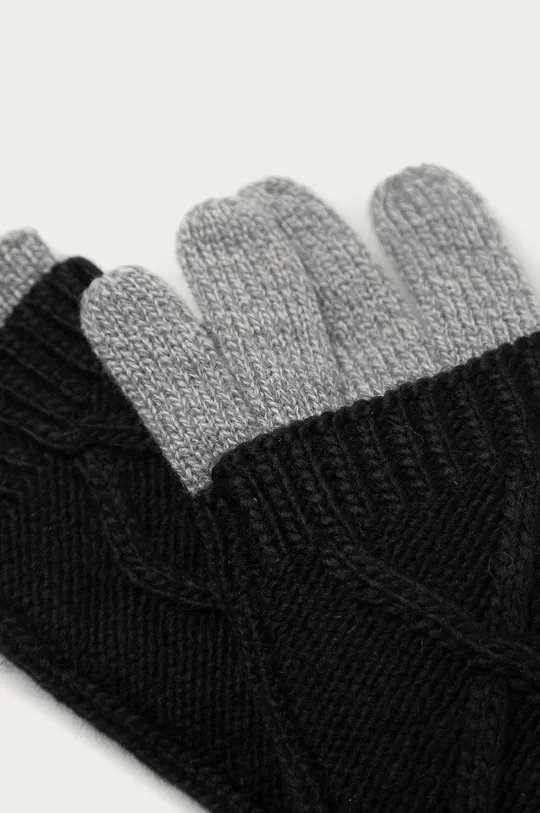 Rękawiczki damskie 2w1 Basic czarne czarny
