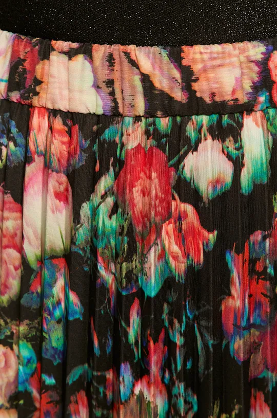 multicolor Spódnica damska plisowana w kwiaty