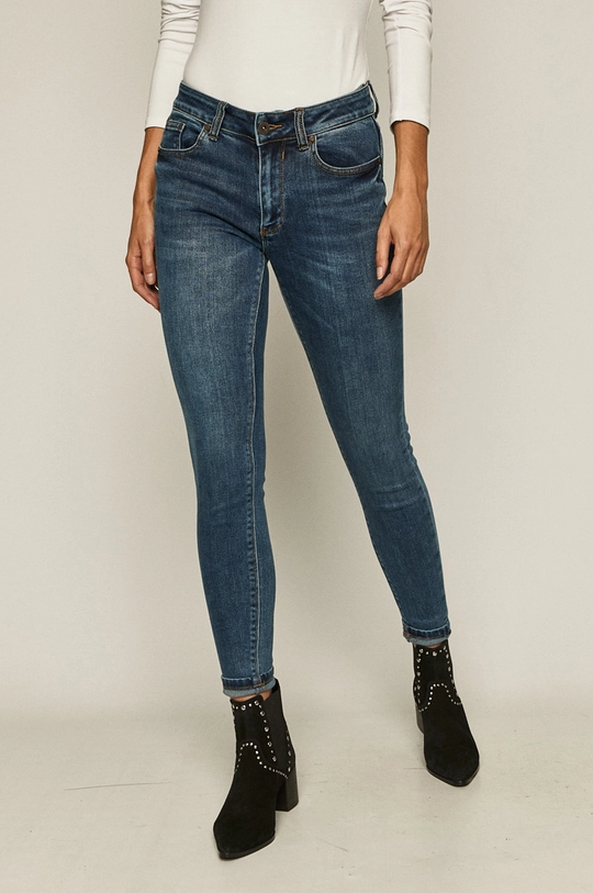 Jeansy damskie skinny granatowe granatowy