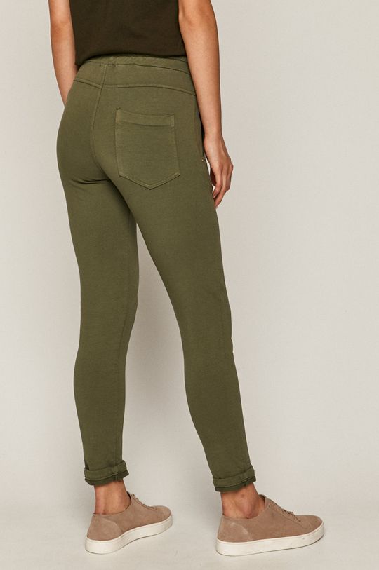 Spodnie damskie dresowe zielone 95 % Bawełna, 5 % Elastan