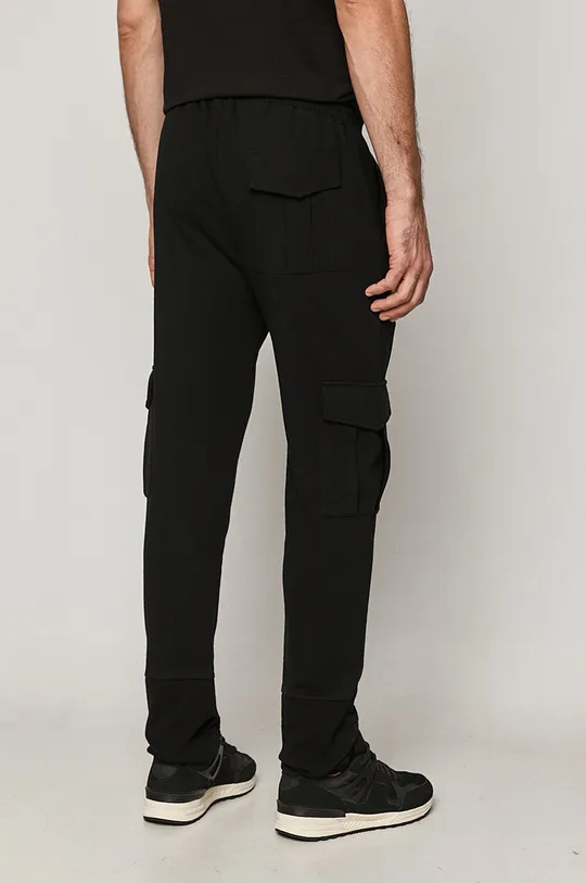 Spodnie dresowe męskie czarne 70 % Bawełna, 30 % Poliester