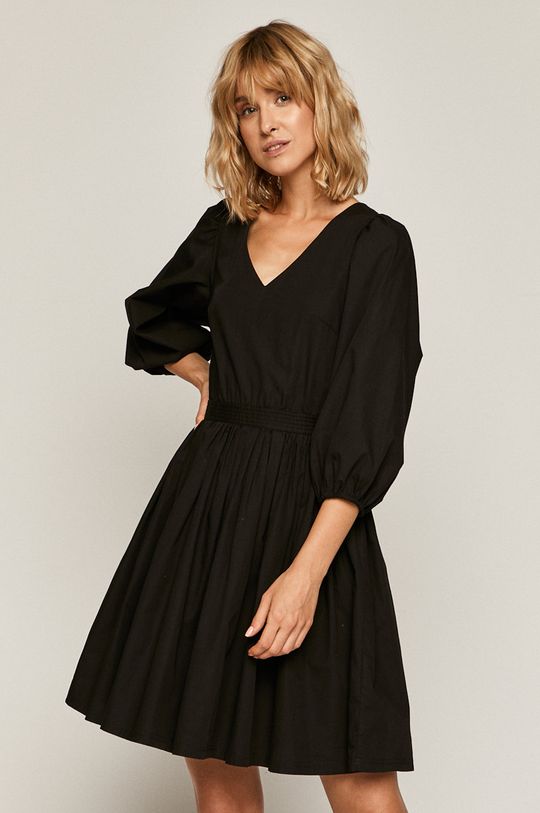 Sukienka damska z bawełny organicznej czarna <p>100 % Bawełna organiczna</p>