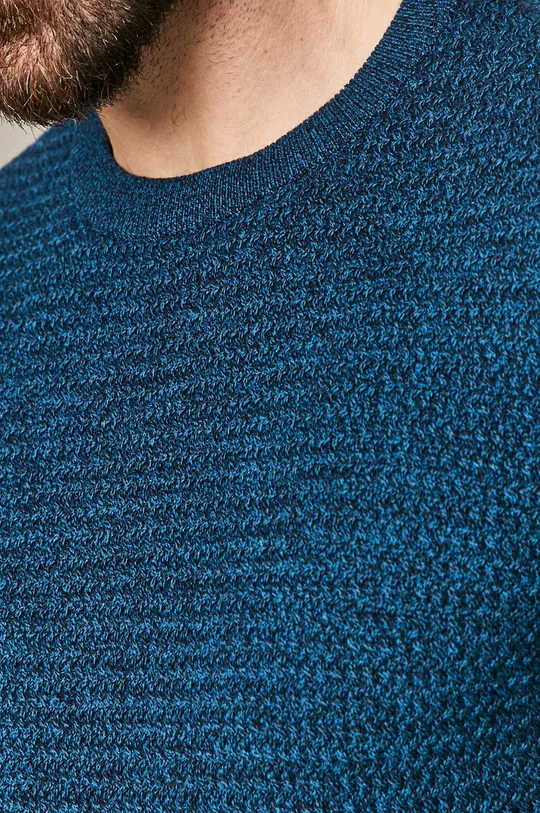 Sweter męski bawełniany niebieski Męski