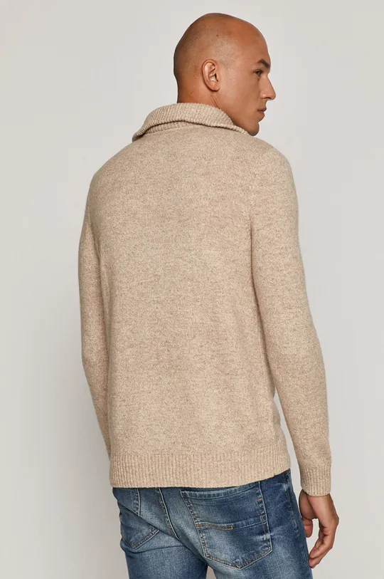 Sweter męski wełniany beżowy 50 % Poliamid, 50 % Wełna