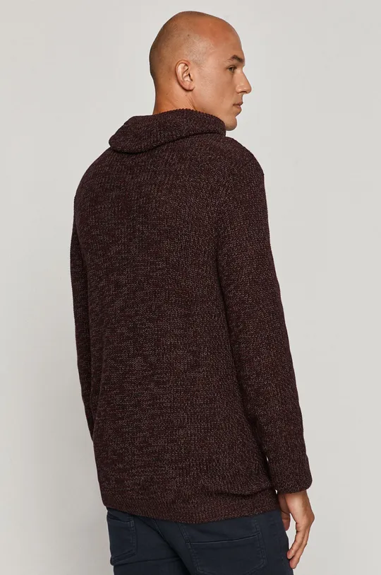 Sweter męski z kapturem bordowy 100 % Bawełna