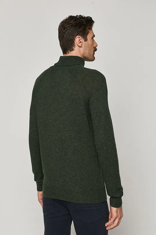 Sweter męski wełniany zielony 50 % Poliamid, 50 % Wełna