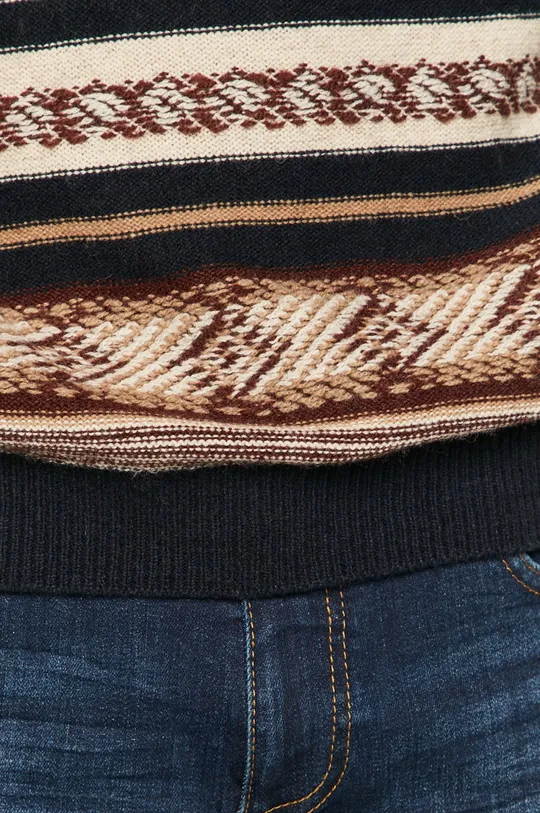 Sweter męski wełniany wzorzysty