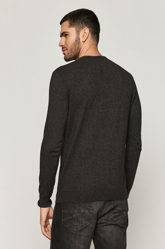 Sweter męski wełniany szary 50 % Bawełna, 50 % Wełna
