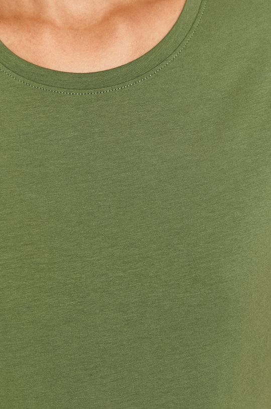 T-shirt damski z bawełny organicznej zielony Damski