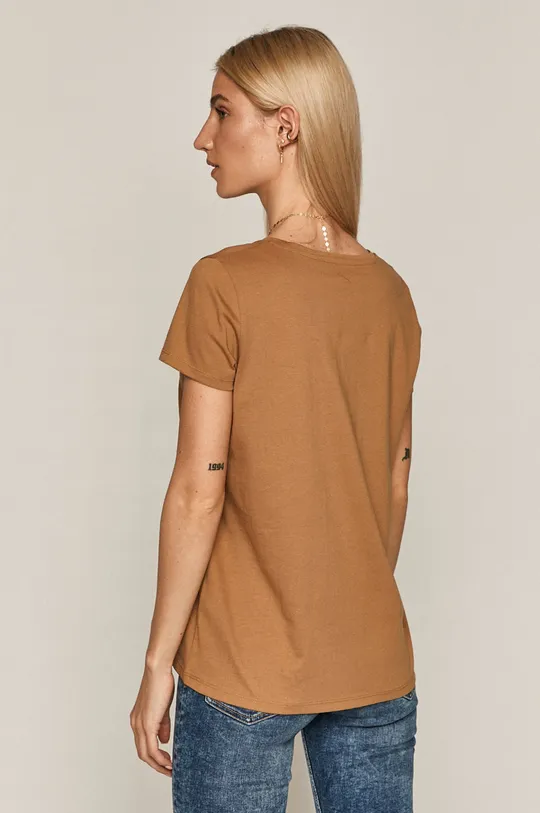 T-shirt damski z bawełny organicznej beżowy <p>100 % Bawełna organiczna</p>