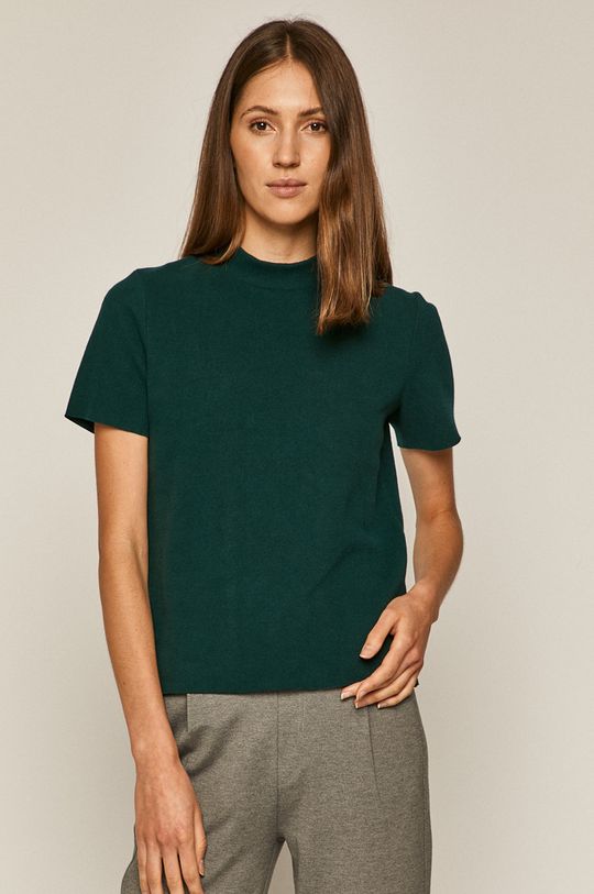 cyraneczka T-shirt damski gładki zielony Damski