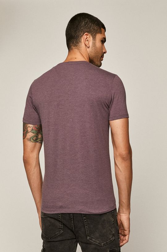 T-shirt męski fioletowy 60 % Bawełna, 5 % Elastan, 35 % Poliester