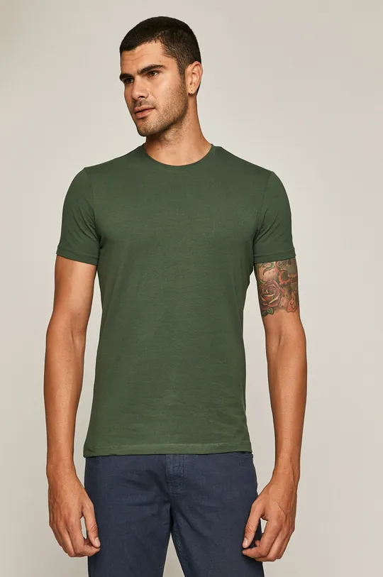zielony T-shirt męski zielony Męski