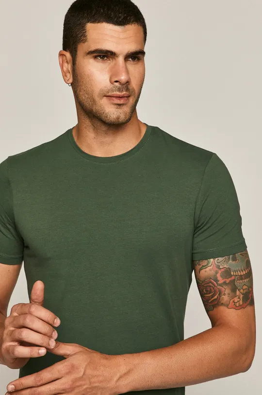 zielony T-shirt męski zielony