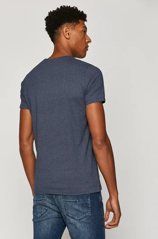 T-shirt męski Basic niebieski 100 % Bawełna